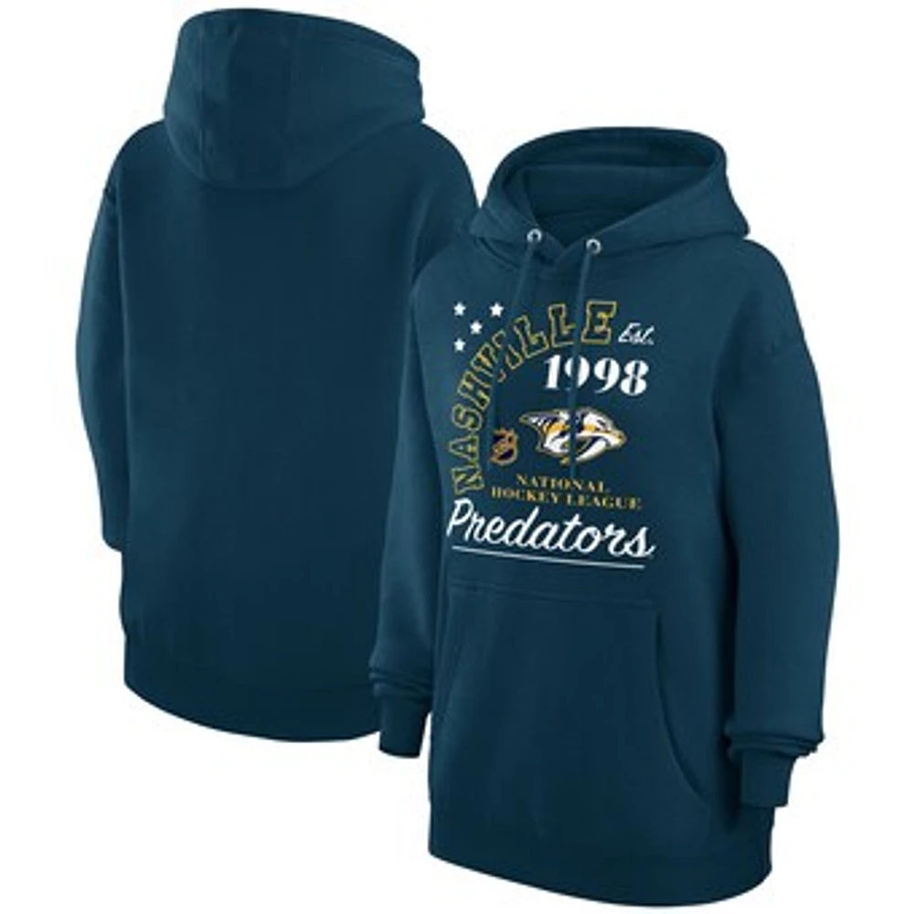 Men's Starter Navy Nashville Predators Arch City Team Graphic Fleece Pullover Hoodie