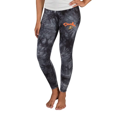 Women's Concepts Sport Black Anaheim Ducks Burst Tie Dye Knit Legging