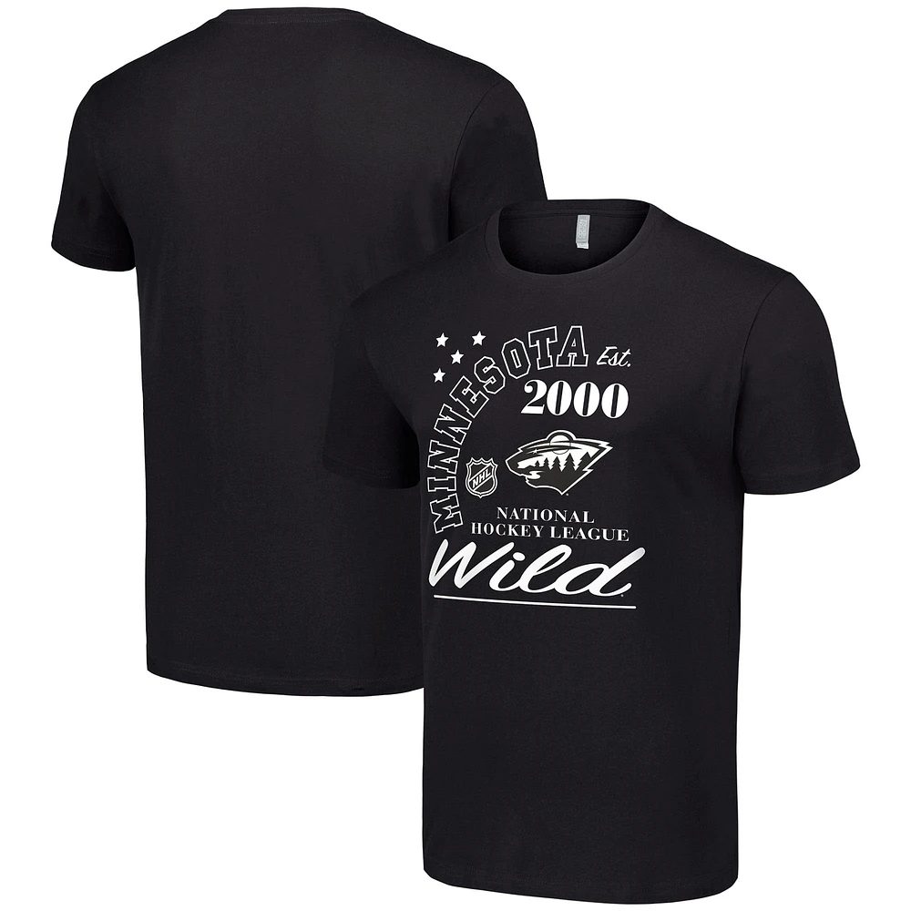 Men's Starter Black Minnesota Wild Arch City Team Graphic T-Shirt