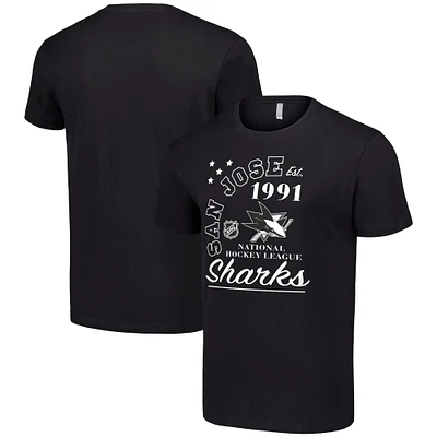Men's Starter Black San Jose Sharks Arch City Team Graphic T-Shirt