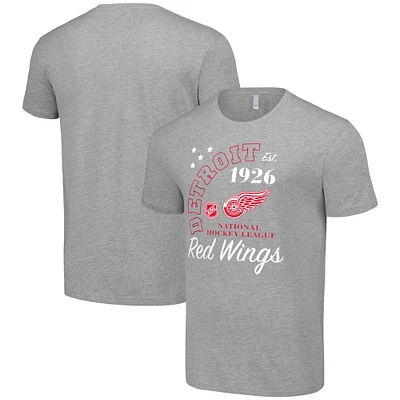 Men's Starter Heather Gray Detroit Red Wings Arch City Team Graphic T-Shirt