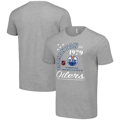 Men's Starter Heather Gray Edmonton Oilers Arch City Team Graphic T-Shirt