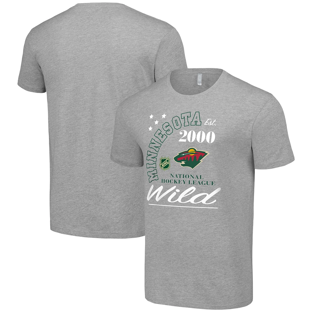 Men's Starter Heather Gray Minnesota Wild Arch City Team Graphic T-Shirt
