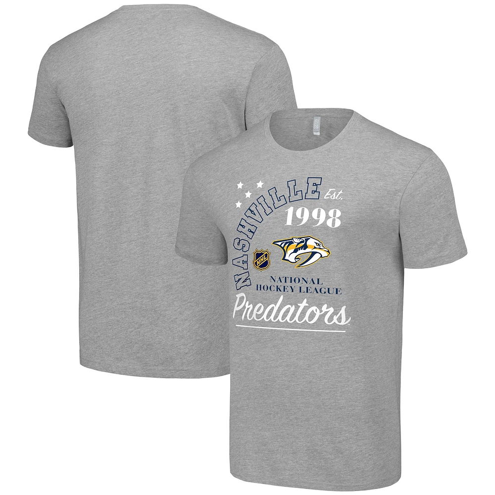 Men's Starter Heather Gray Nashville Predators Arch City Team Graphic T-Shirt