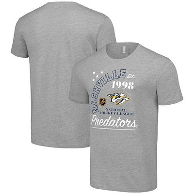 Men's Starter Heather Gray Nashville Predators Arch City Team Graphic T-Shirt