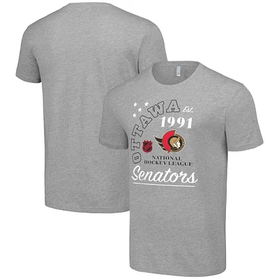 Men's Starter Heather Gray Ottawa Senators Arch City Team Graphic T-Shirt