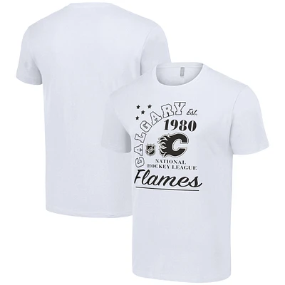 Men's Starter White Calgary Flames Arch City Team Graphic T-Shirt