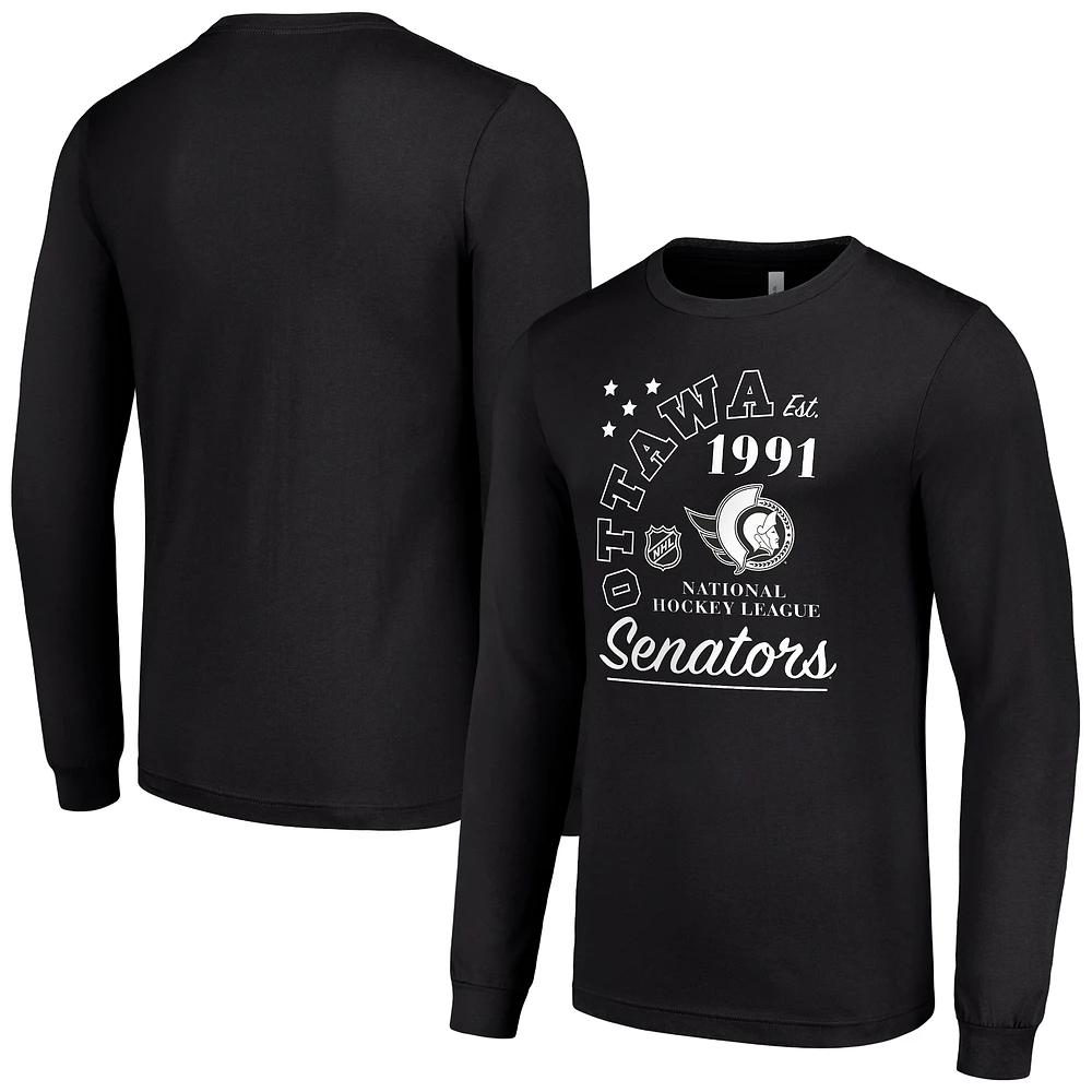 Men's Starter Ottawa Senators Arch City Theme Graphic Long Sleeve T-Shirt