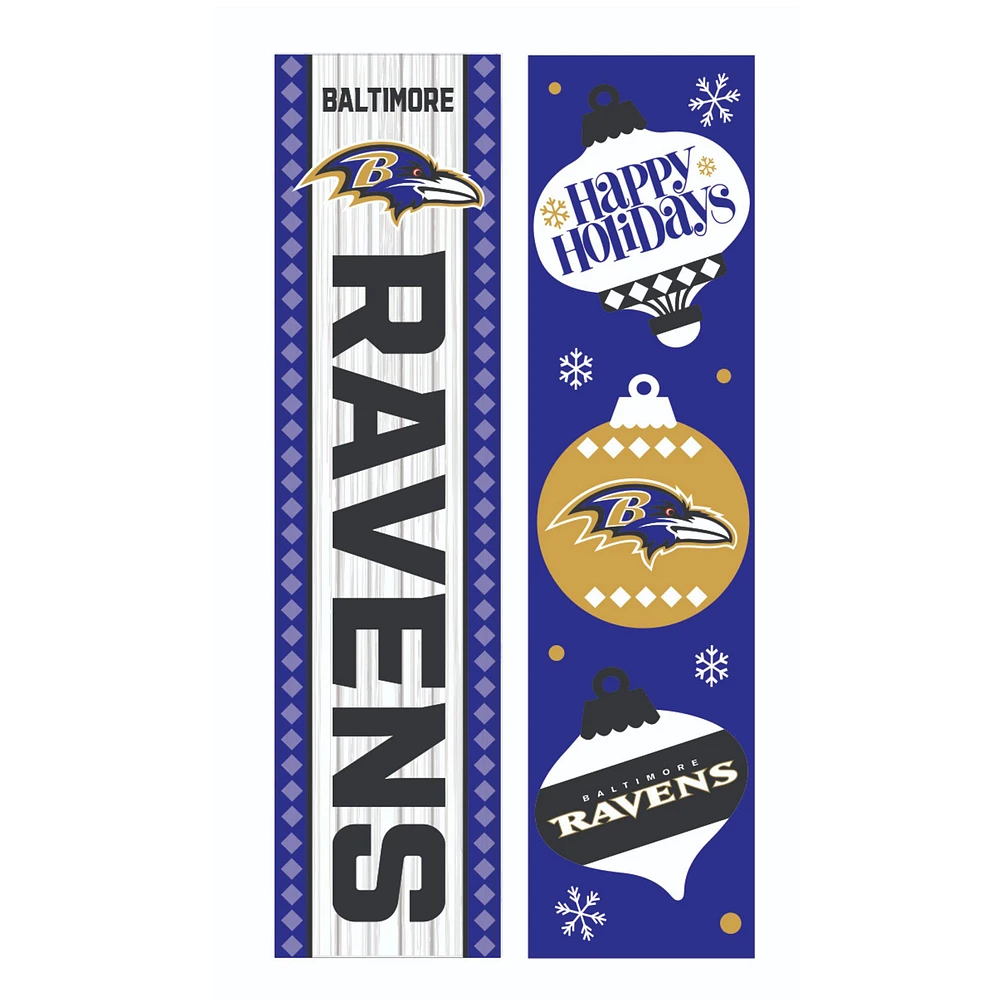Baltimore Ravens 47" Double Sided Christmas Leaner Fan Sign