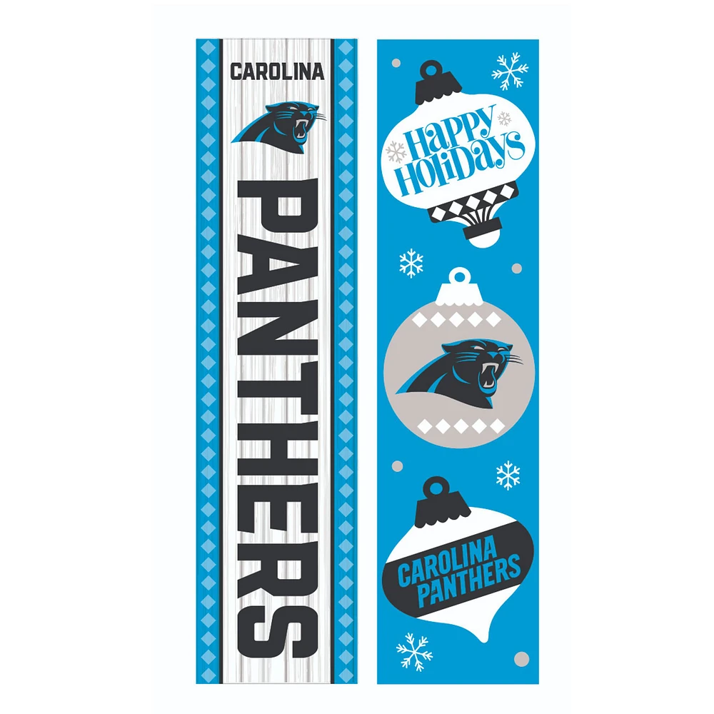 Carolina Panthers 47" Double Sided Christmas Leaner Fan Sign