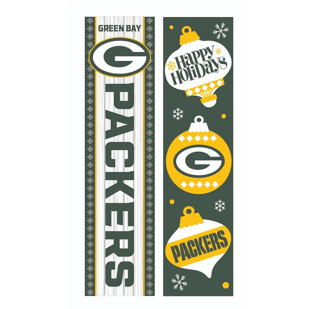 Green Bay Packers 47" Double Sided Christmas Leaner Fan Sign