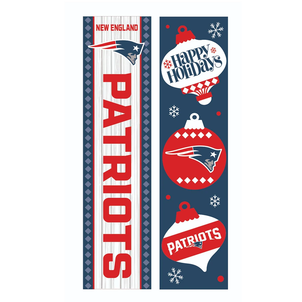 New England Patriots 47" Double Sided Christmas Leaner Fan Sign