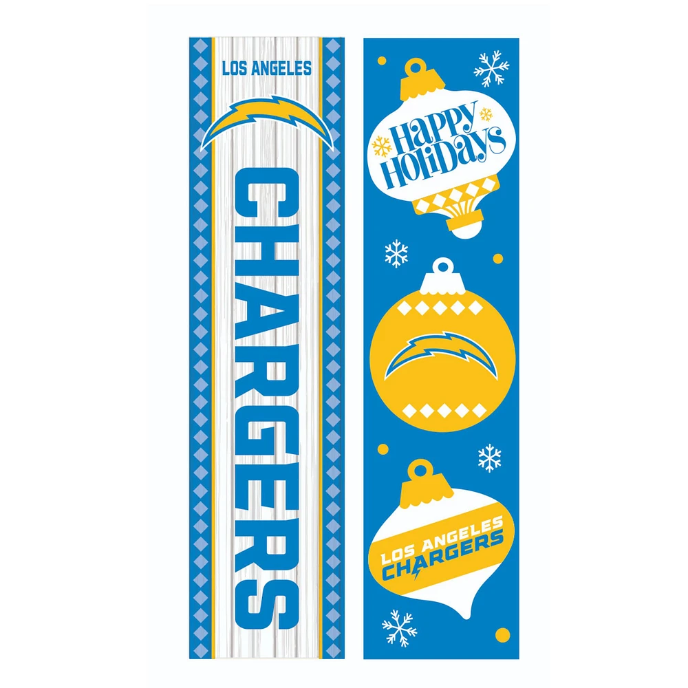 Los Angeles Chargers 47" Double Sided Christmas Leaner Fan Sign