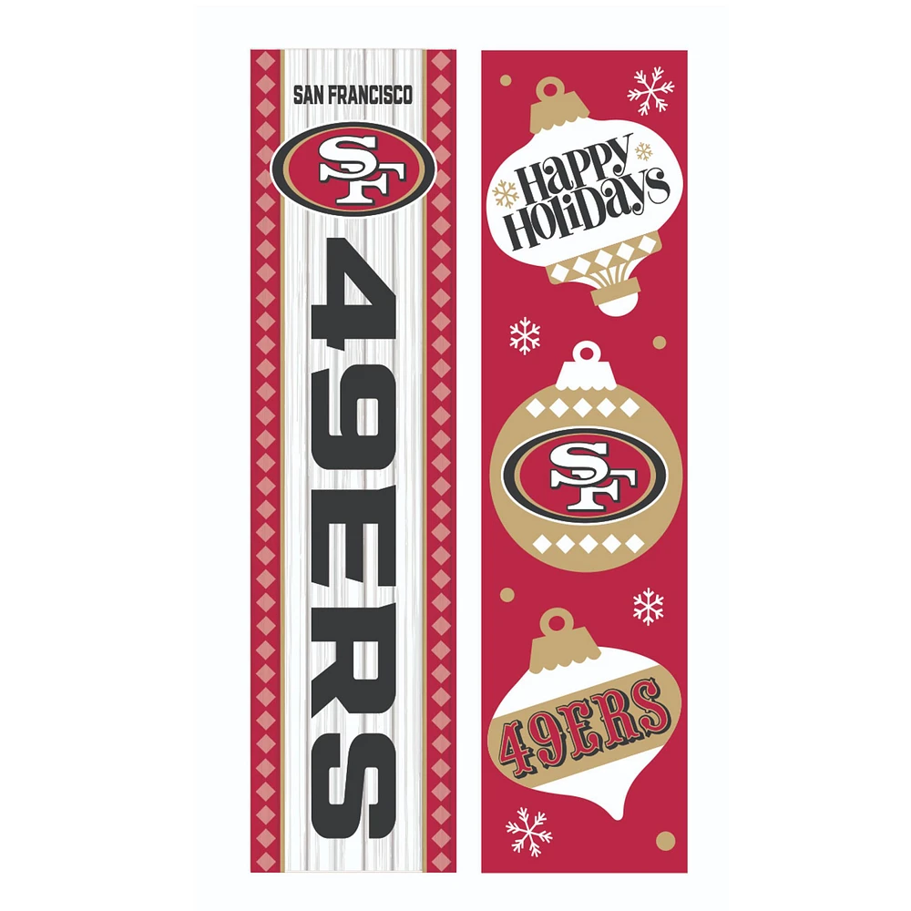 San Francisco 49ers 47" Double Sided Christmas Leaner Fan Sign