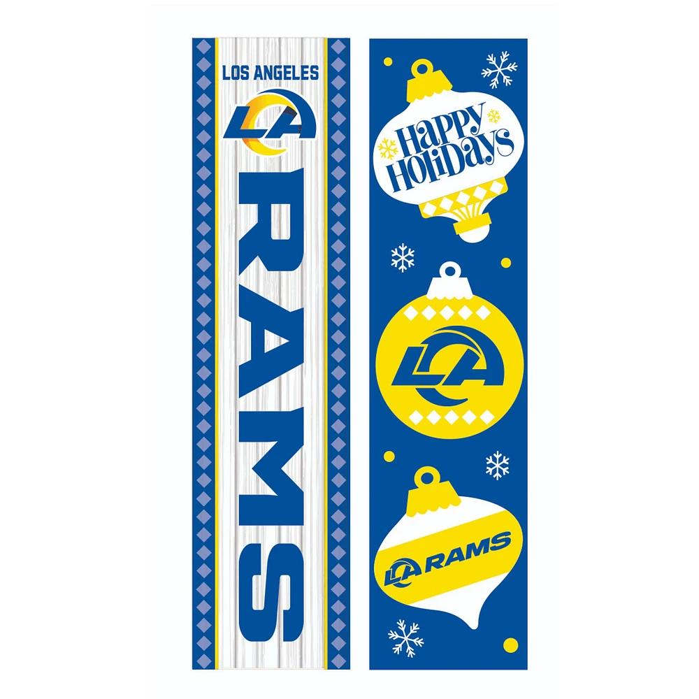 Los Angeles Rams 47" Double Sided Christmas Leaner Fan Sign