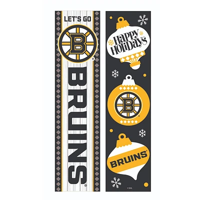 Boston Bruins 47" Double Sided Christmas Leaner Fan Sign