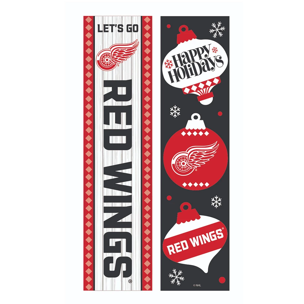 Detroit Red Wings 47" Double Sided Christmas Leaner Fan Sign