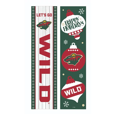 Minnesota Wild 47" Double Sided Christmas Leaner Fan Sign