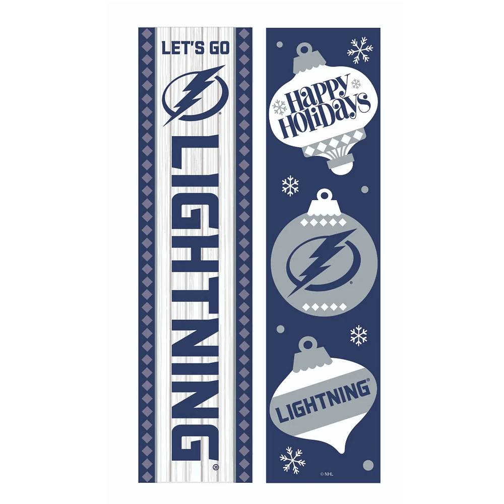 Tampa Bay Lightning 47" Double Sided Christmas Leaner Fan Sign