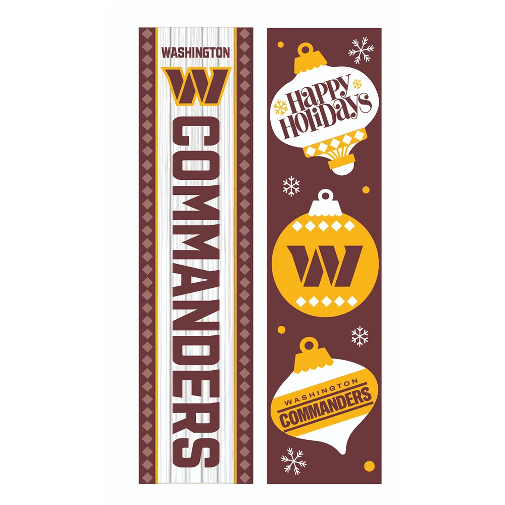 Washington Commanders 47" Double Sided Christmas Leaner Fan Sign