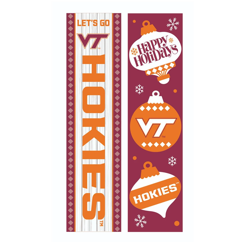 Virginia Tech Hokies 47" Double Sided Christmas Leaner Fan Sign