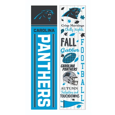 Carolina Panthers 47" Double Sided Fall Leaner Fan Sign