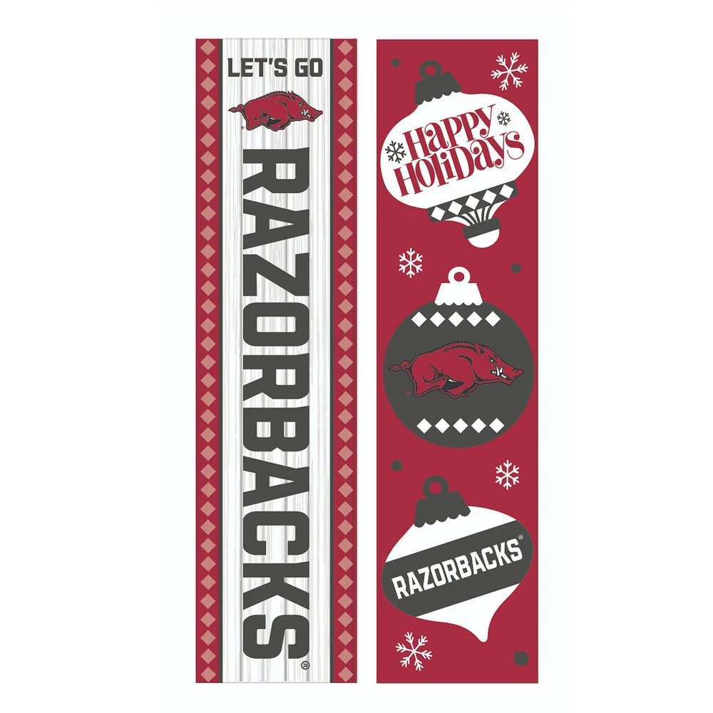 Arkansas Razorbacks 47" Double Sided Christmas Leaner Fan Sign