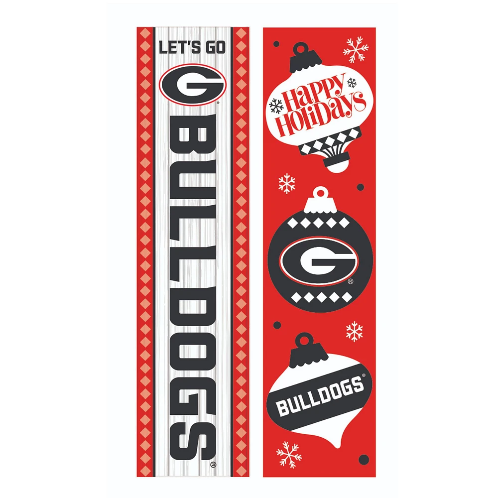 Georgia Bulldogs 47" Double Sided Christmas Leaner Fan Sign