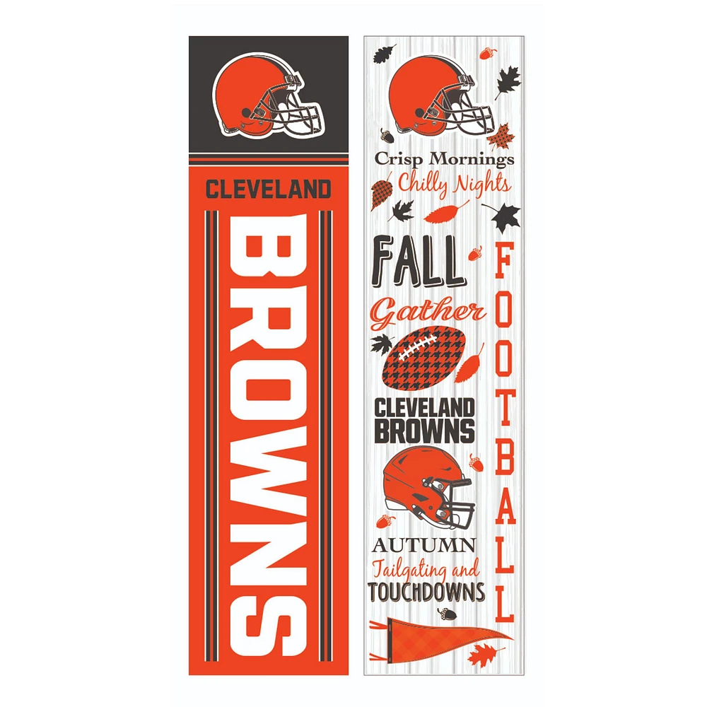 Cleveland Browns 47" Double Sided Fall Leaner Fan Sign