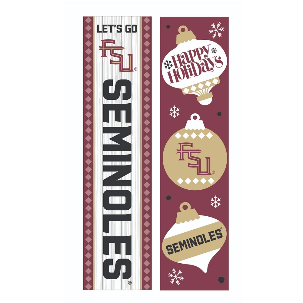 Florida State Seminoles 47" Double Sided Christmas Leaner Fan Sign