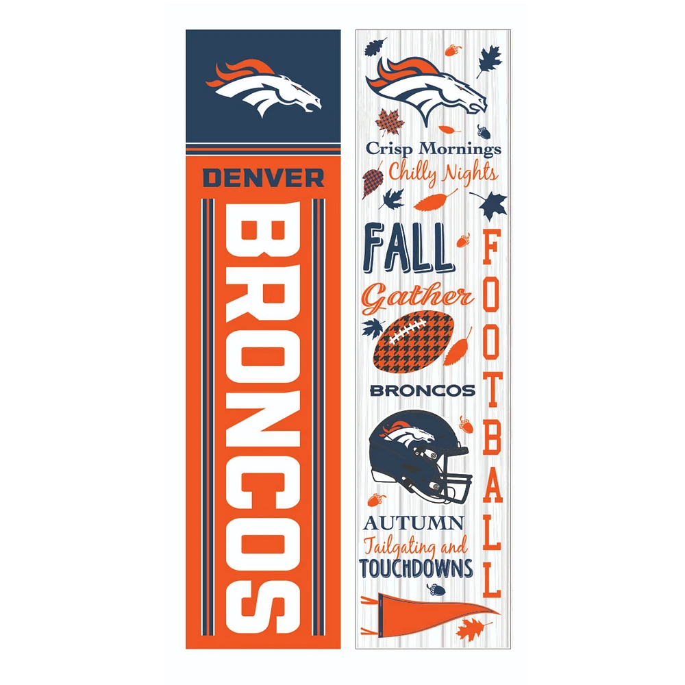 Denver Broncos 47" Double Sided Fall Leaner Fan Sign