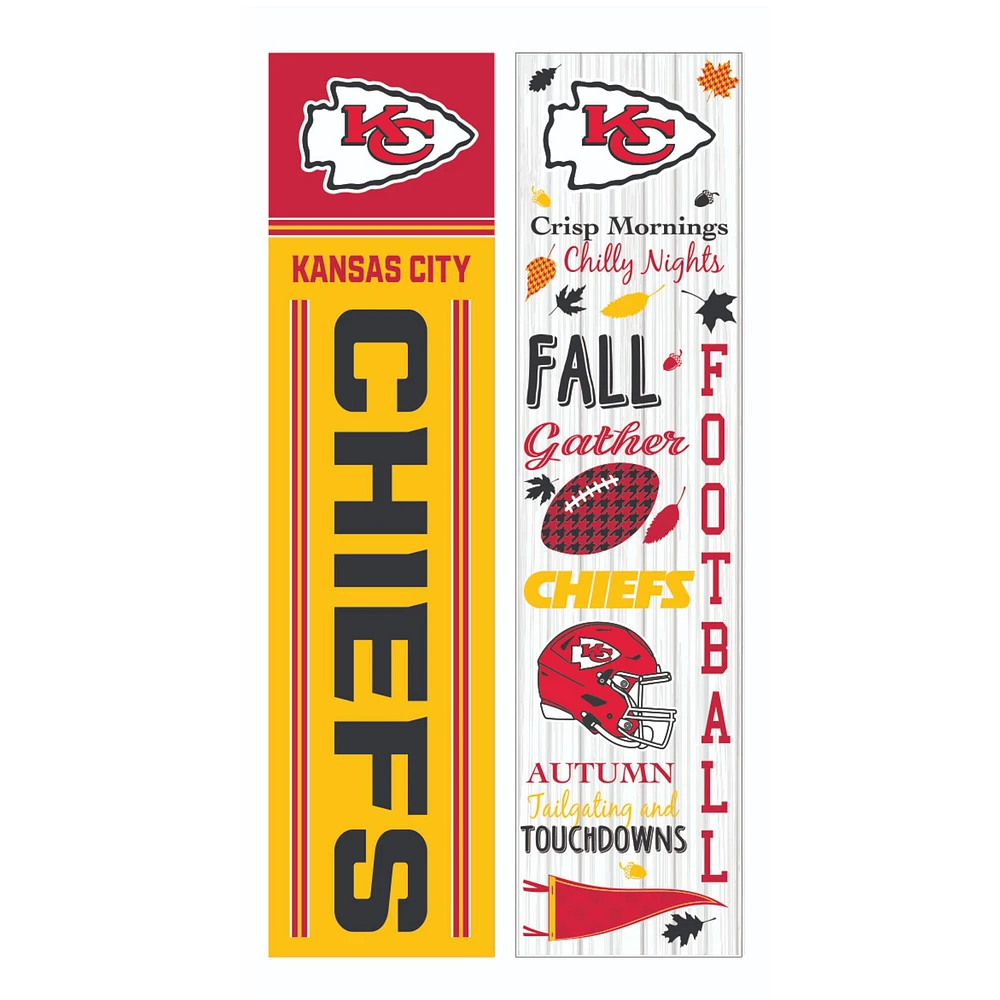 Kansas City Chiefs 47" Double Sided Fall Leaner Fan Sign