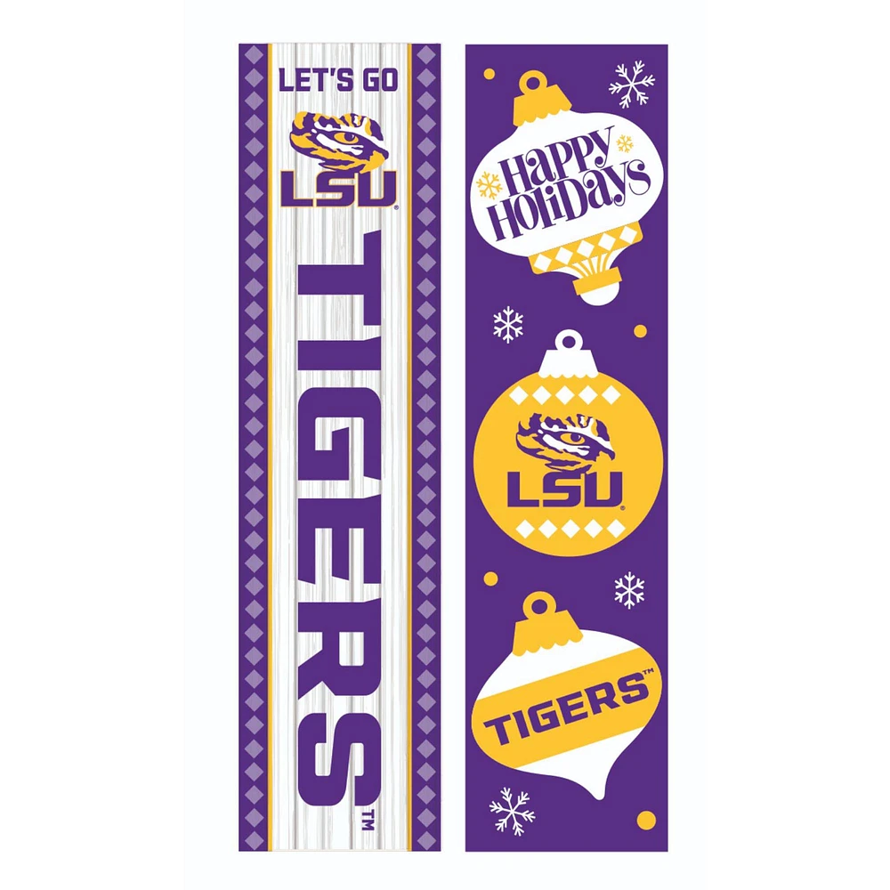 LSU Tigers 47" Double Sided Christmas Leaner Fan Sign