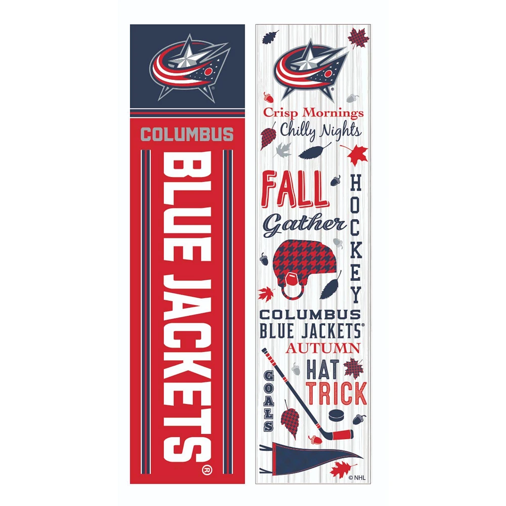 Columbus Blue Jackets 47" Double Sided Fall Leaner Fan Sign