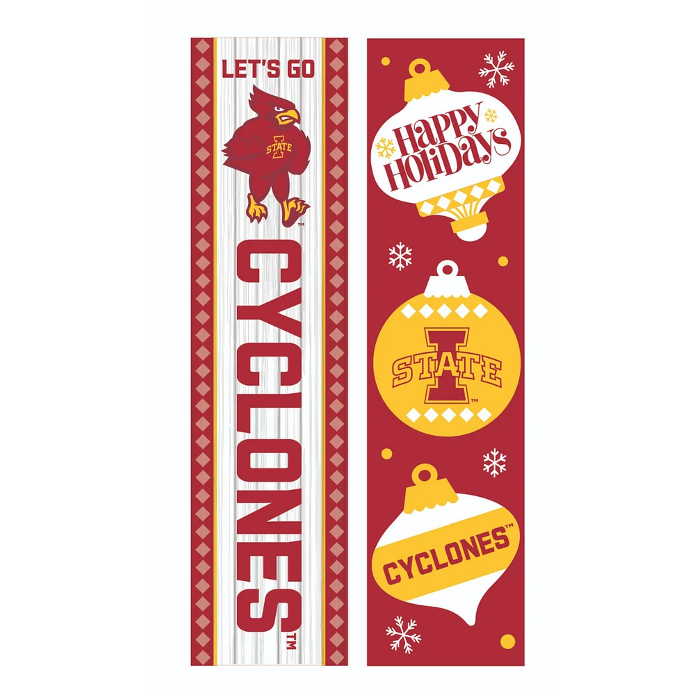 Iowa State Cyclones 47" Double Sided Christmas Leaner Fan Sign