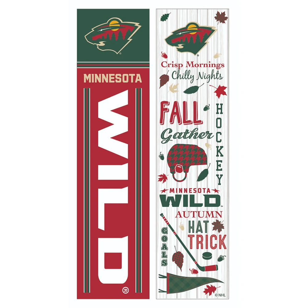 Minnesota Wild 47" Double Sided Fall Leaner Fan Sign