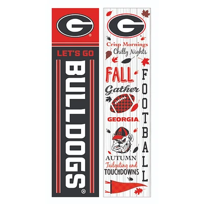 Georgia Bulldogs 47" Double Sided Fall Leaner Fan Sign