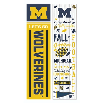 Michigan Wolverines 47" Double Sided Fall Leaner Fan Sign