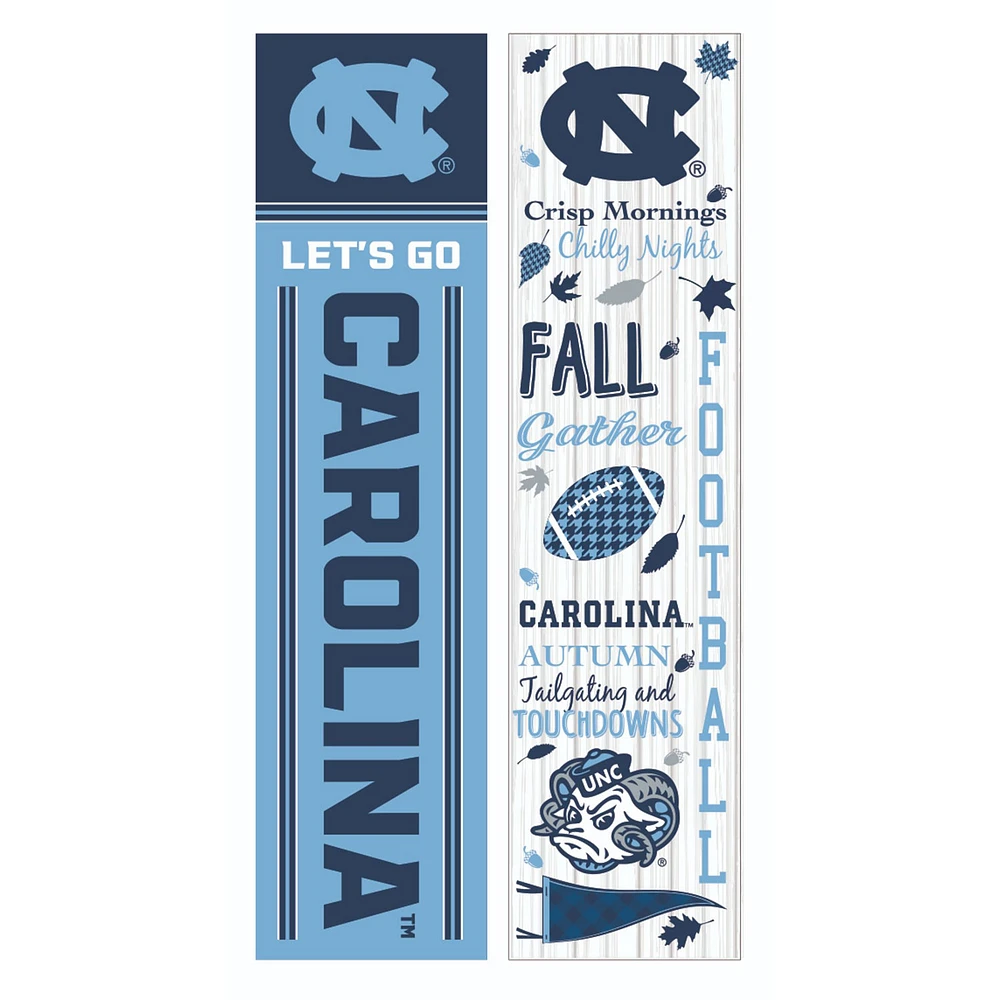 North Carolina Tar Heels 47" Double Sided Fall Leaner Fan Sign