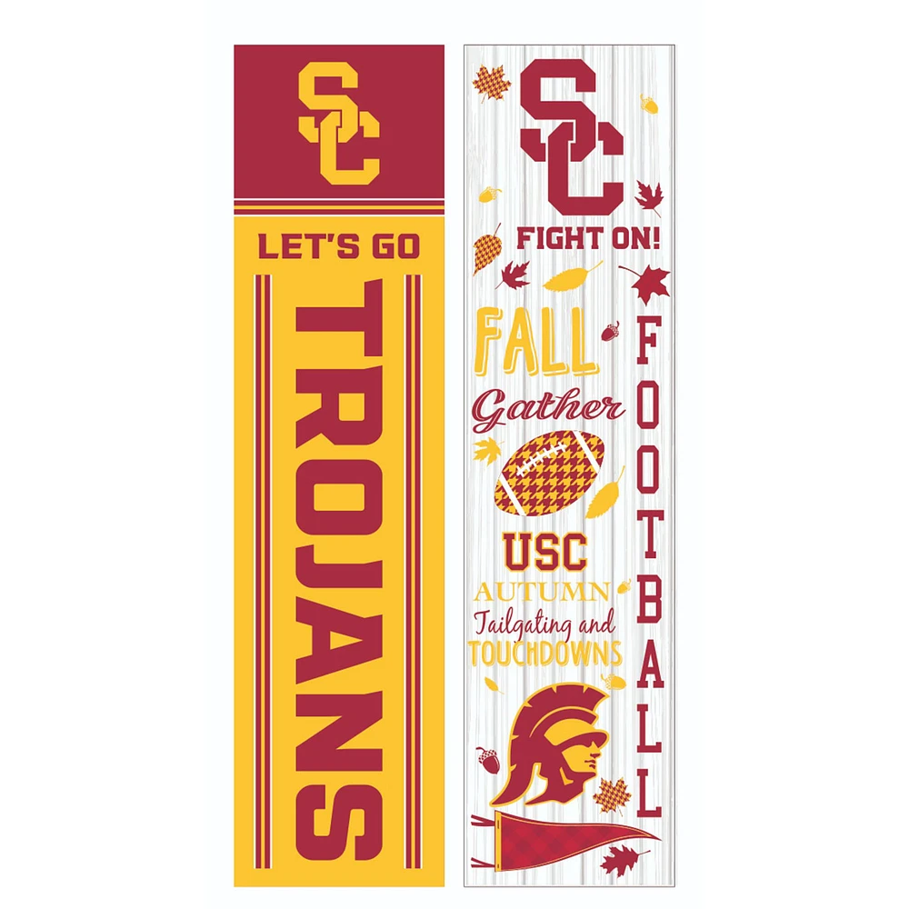 USC Trojans 47" Double Sided Fall Leaner Fan Sign
