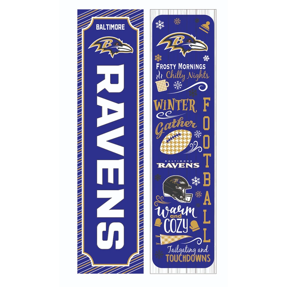 Baltimore Ravens 47" Double Sided Winter Leaner Fan Sign