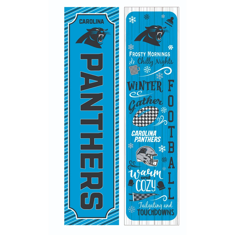 Carolina Panthers 47" Double Sided Winter Leaner Fan Sign