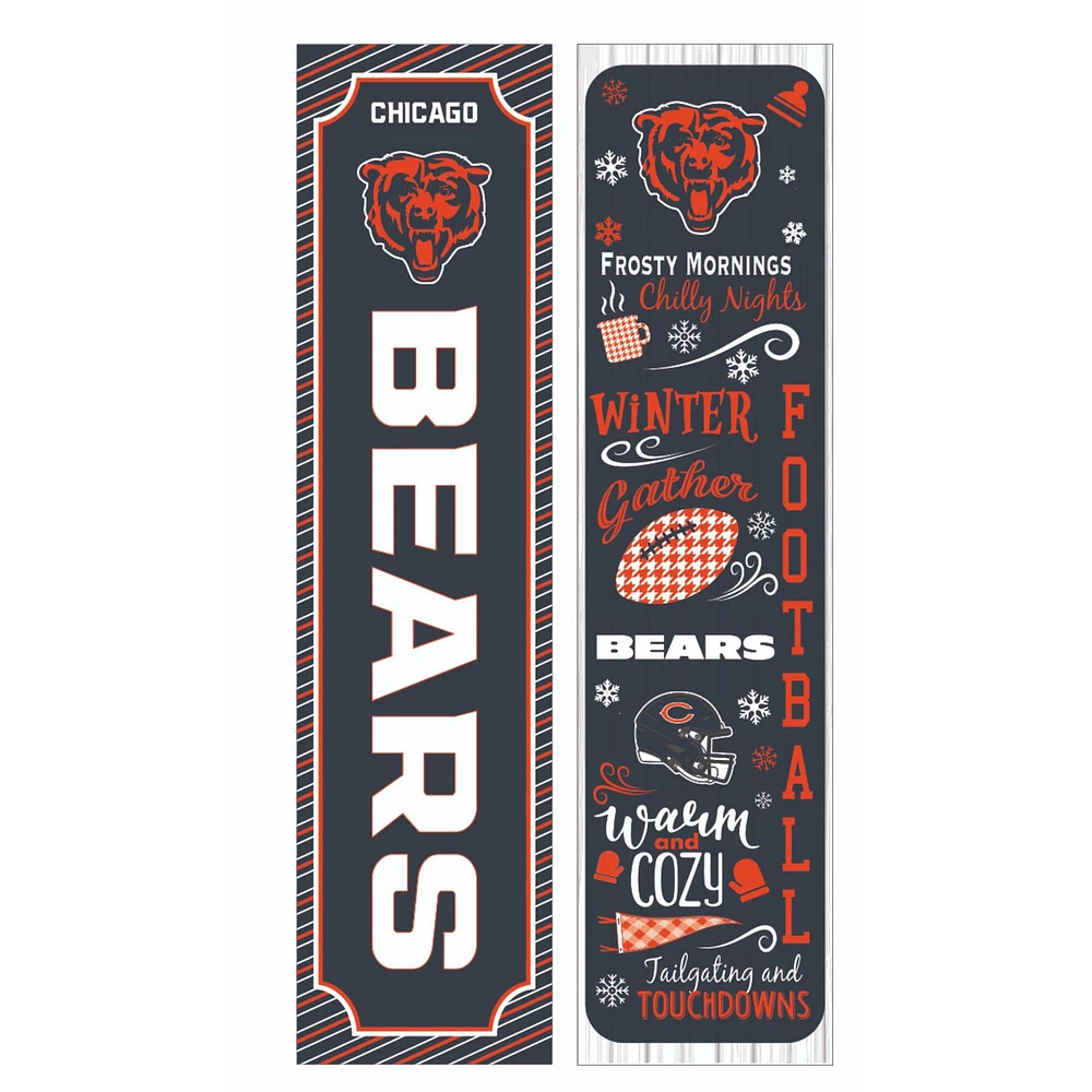 Chicago Bears 47" Double Sided Winter Leaner Fan Sign