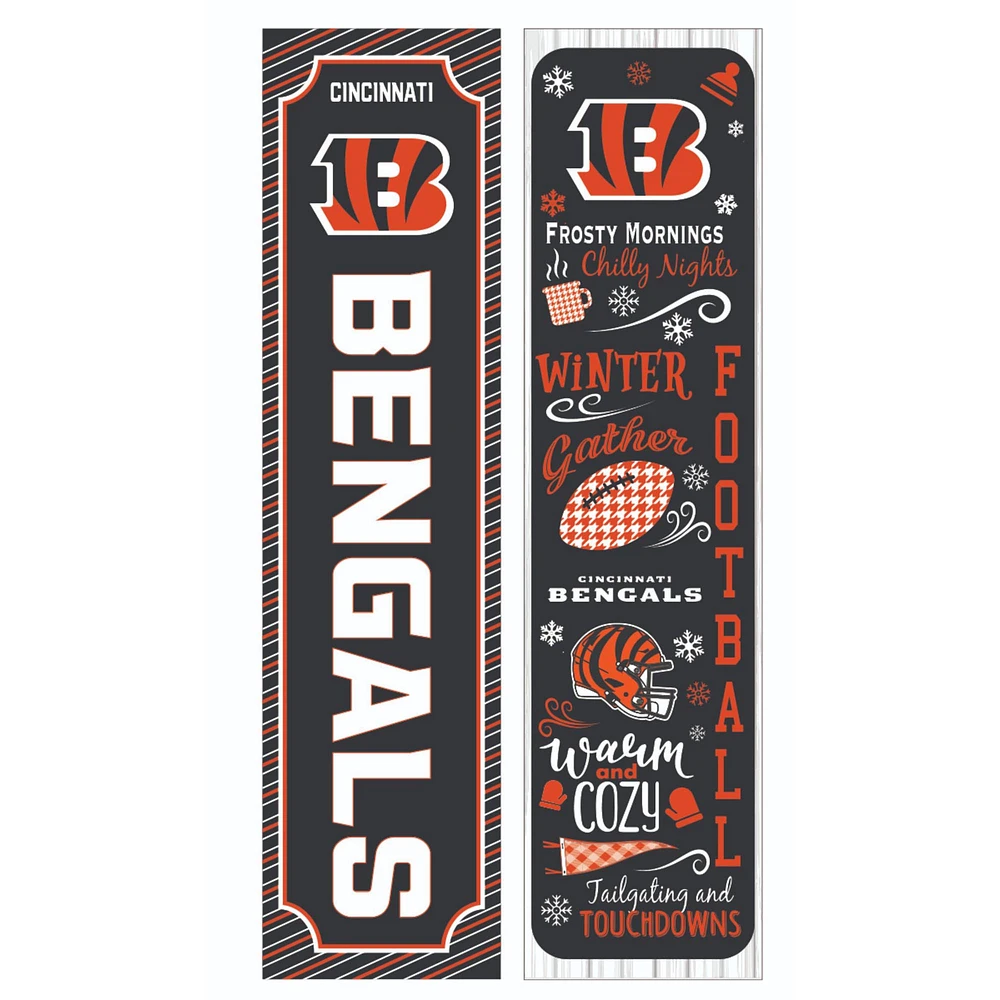 Cincinnati Bengals 47" Double Sided Winter Leaner Fan Sign