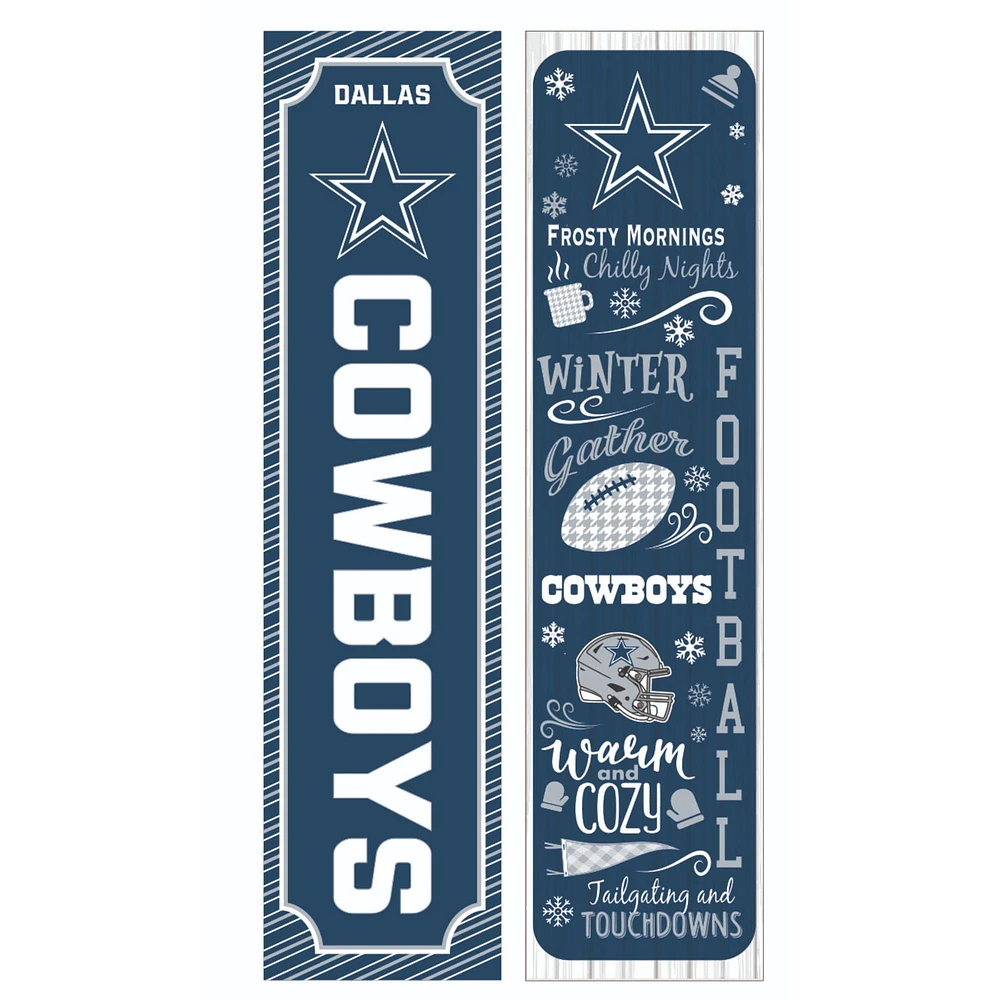 Dallas Cowboys 47" Double Sided Winter Leaner Fan Sign