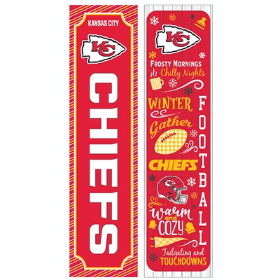 Kansas City Chiefs 47" Double Sided Winter Leaner Fan Sign