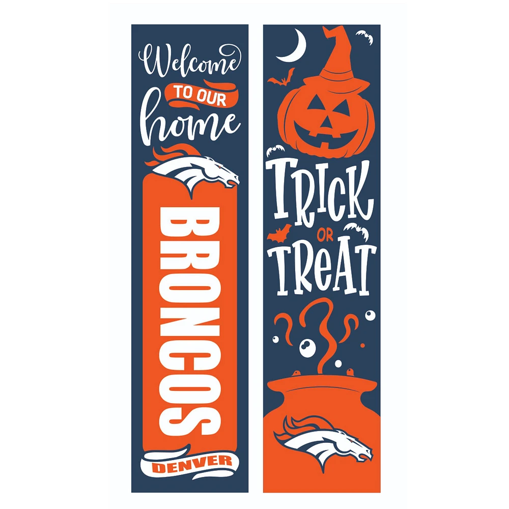Denver Broncos 47" Double Sided Halloween Leaner Fan Sign