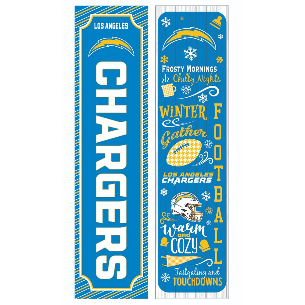 Los Angeles Chargers 47" Double Sided Winter Leaner Fan Sign