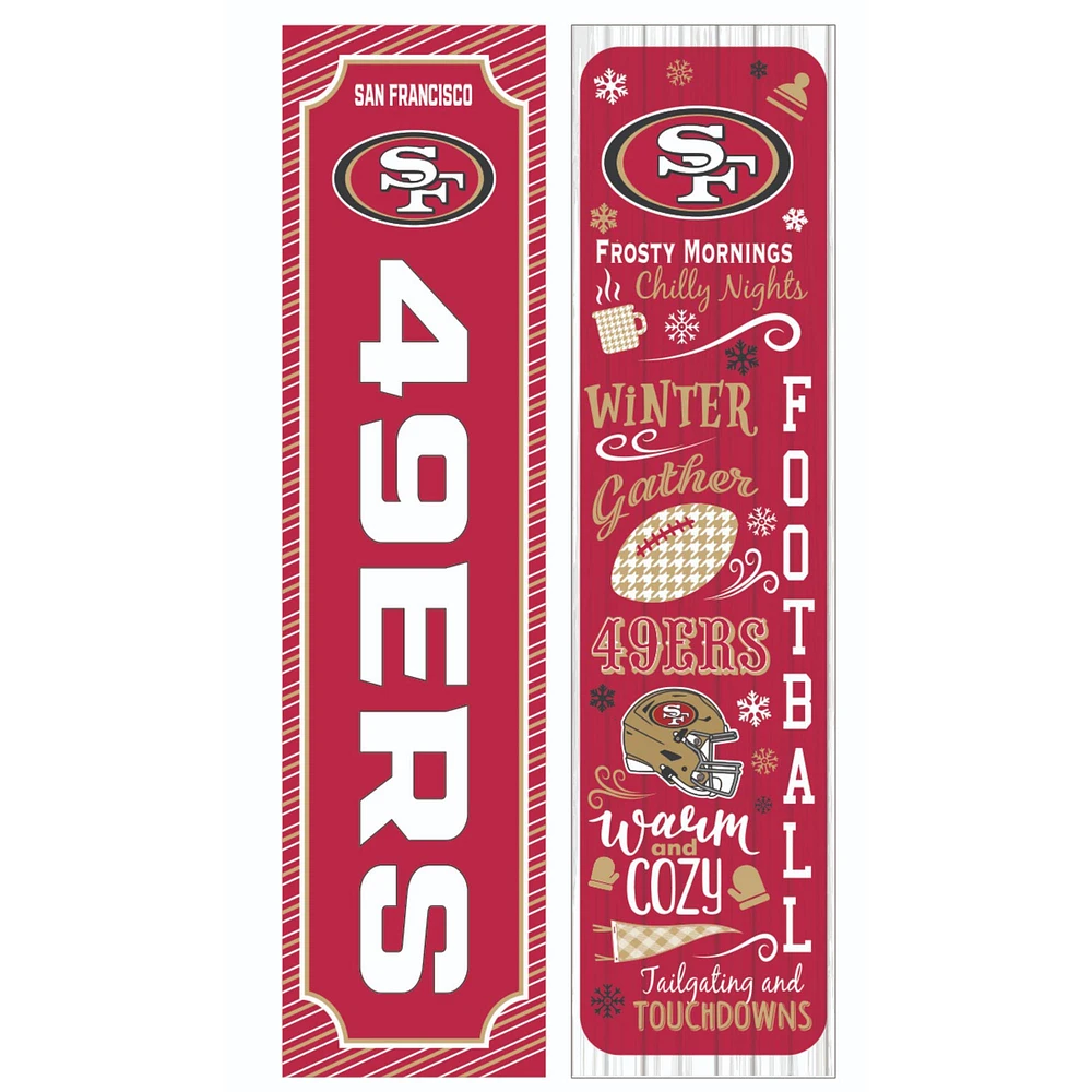 San Francisco 49ers 47" Double Sided Winter Leaner Fan Sign