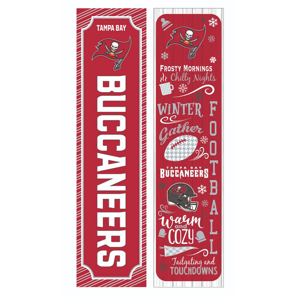 Tampa Bay Buccaneers 47" Double Sided Winter Leaner Fan Sign